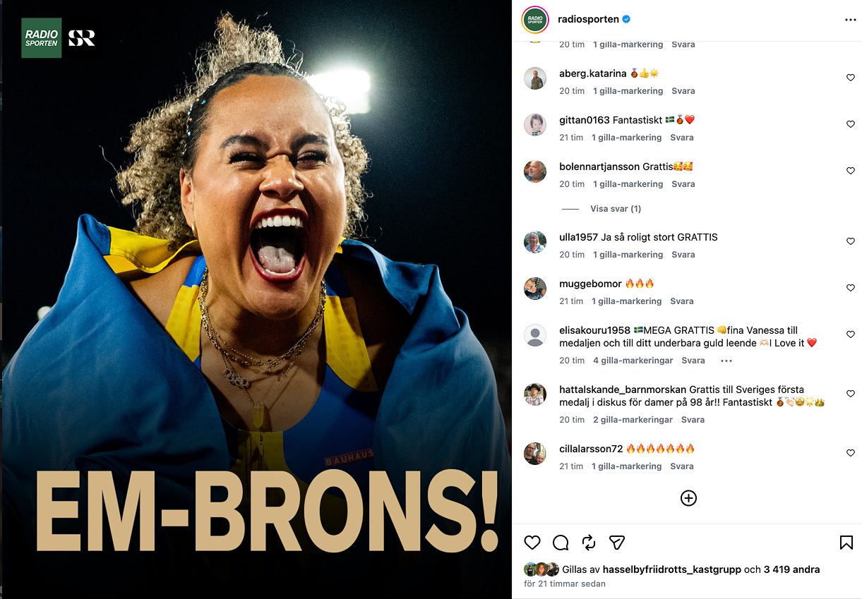 Bild från Radiosporten