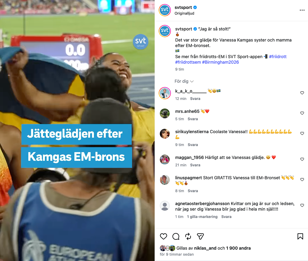 Bild från SVts instagram
